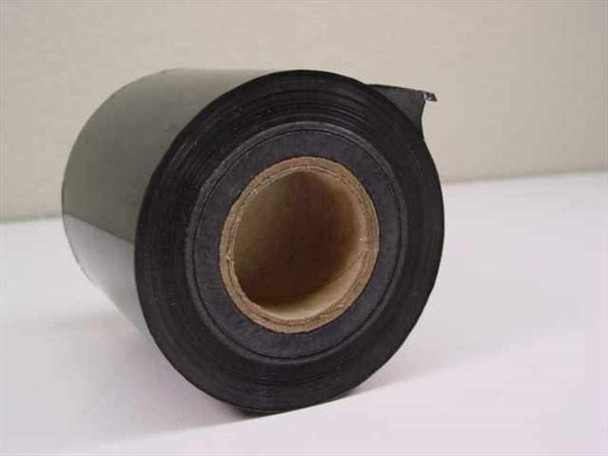 Maple Roll Leaf CC19183 thermal transfer ribbon roll side profile showing black ribbon on cardboard core