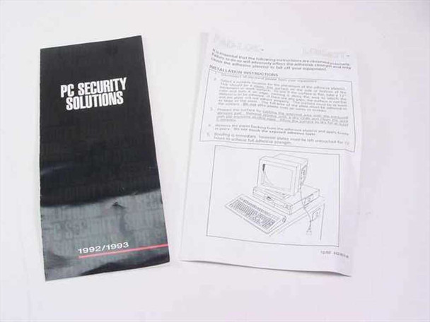 Qualtec Lok-Kit — PC Security Solutions 1992/1993 catalog booklet and installation instruction sheet
