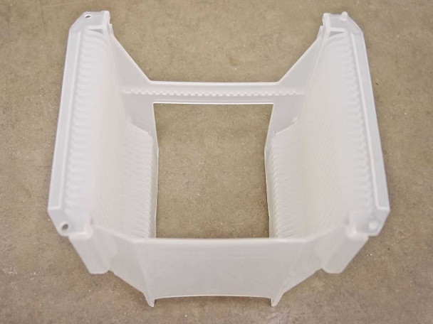Empak PH9150 Ultrapak X9150-0406 wafer carrier insert shown flat from above, revealing 25-slot wafer slot structure