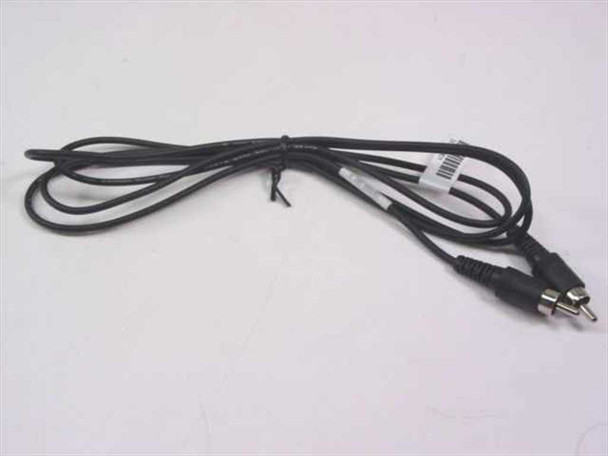 Compaq 247088-001 6ft RCA to RCA black cable coiled on white background