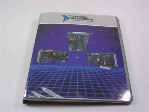 National Instruments binder manual with NI logo cover art showing NuBus expansion cards – front cover view