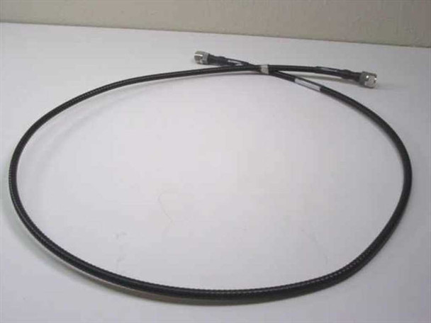 Andrew BR-400 6ft N-type male-male coaxial cable assembly – full coil overhead view showing cable and both connectors
