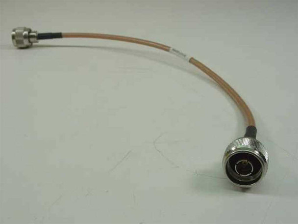 ESM Cable Corp RG-400 12-inch coaxial cable with N-Male connectors on both ends, full cable view showing tan PTFE jacket and braided shielding
