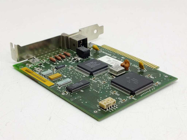 IBM 74F5175 ASP ISA 8-Bit NIC – reverse angle top view showing large controller ICs and ISA edge connector