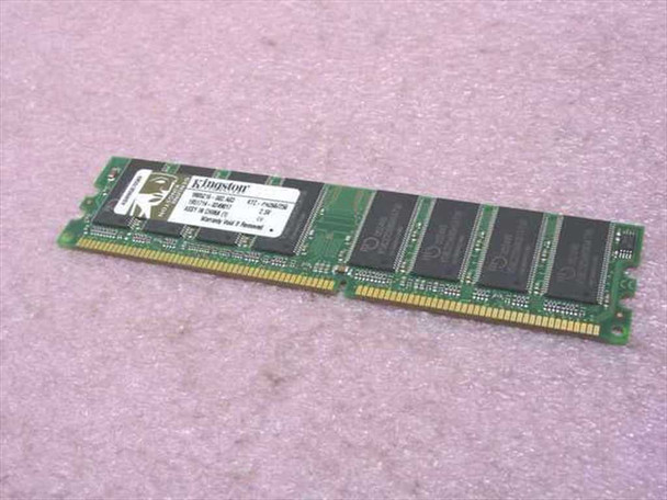Kingston KTC-PH266/256 256MB DDR PC2100 DIMM – angled top view showing component side with Kingston label