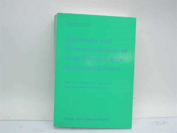 Synthesis and Characterization of High-Temperature Superconductors — front cover, green softcover, Trans Tech Publications 1993