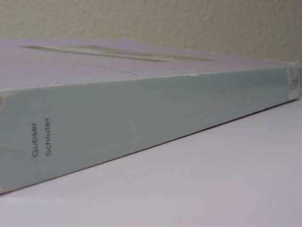 Spine of MRS Extended Abstracts High Temperature Superconductors book showing Gubser and Schluter author names
