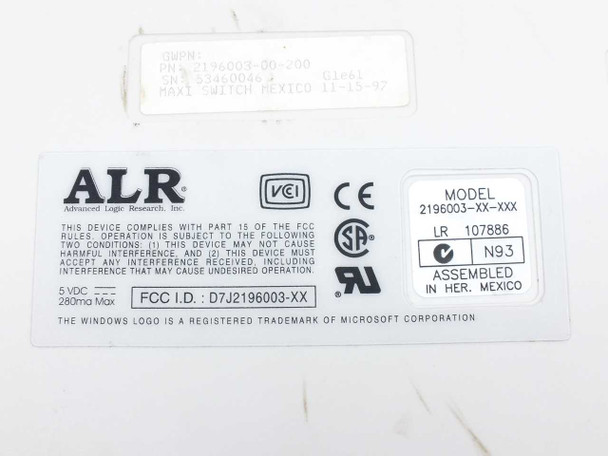 ALR PS/2 Keyboard (2196003-00-200)