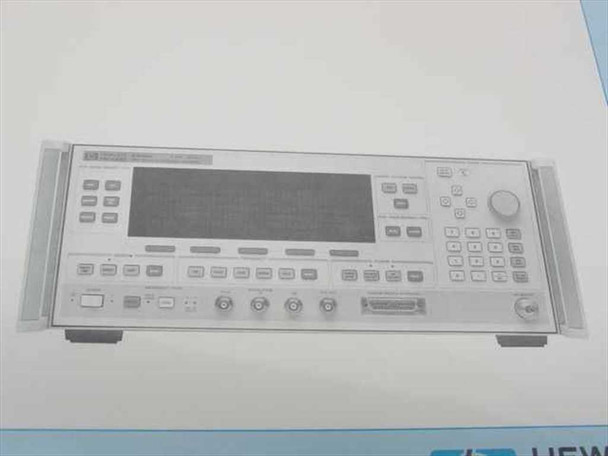 HP 8360 Series Synthesized Sweeper front panel illustration as shown inside the User's Handbook
