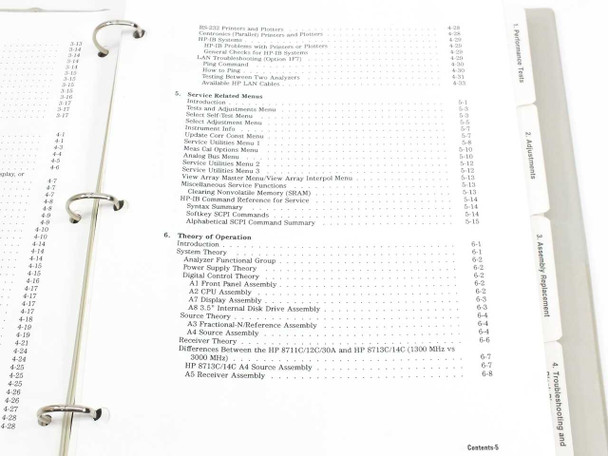 HP 08712-90059 Service Guide RF Network Analyzers & HP 8730 - 8711C/12C/13C/14C