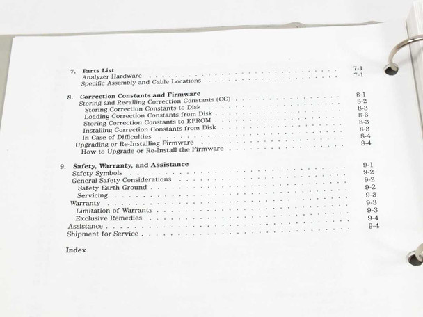 HP 08712-90059 Service Guide RF Network Analyzers & HP 8730 - 8711C/12C/13C/14C