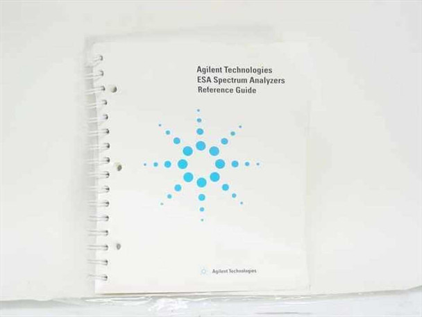 Agilent Technologies ESA Spectrum Analyzers Reference Guide — front cover showing spiral binding and Agilent logo