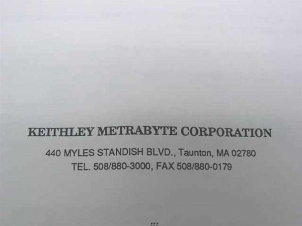 Keithley MetraByte Corporation address page — 440 Myles Standish Blvd, Taunton MA 02780