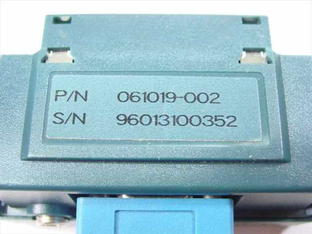 Intermec Janus L2010 Optical Link Adapter label showing P/N 061019-002 and S/N 96013100352