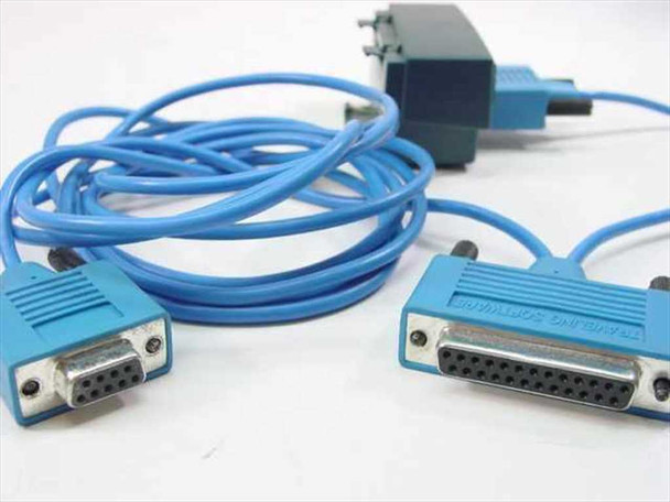 Intermec Janus L2010 Optical Link Adapter connection cord with DB-9 female and DB-25 female connectors laid out