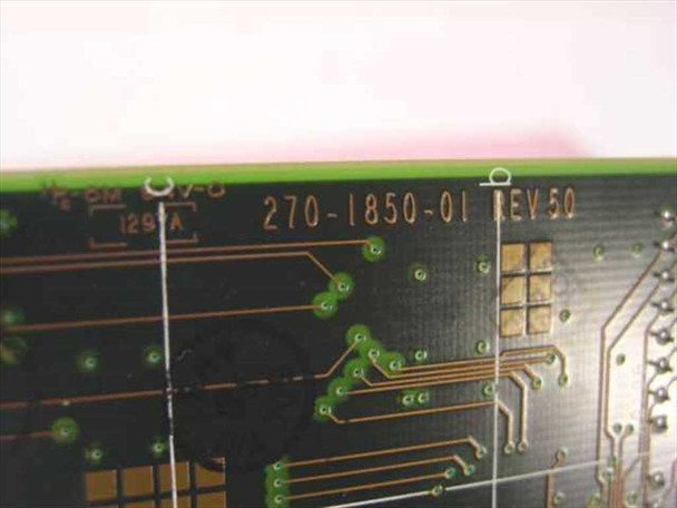 Sun 270-1850-01 SCSI controller card PCB silkscreen closeup showing part number 270-1850-01 and Rev 50 marking