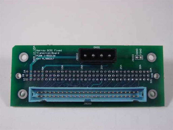 GNP PDSi 1-502126 Narrow SCSI Fixed Transition Board – front view showing 50-pin SCSI connector and 4-pin power header