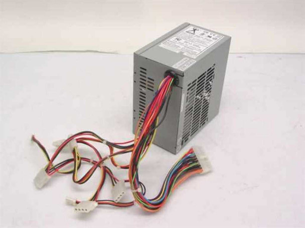 Power Man FSP235-60GT 235W ATX power supply – three-quarter front view showing unit body and multi-rail wiring harness