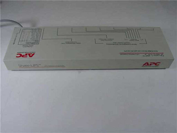 APC Share-UPS Interface Expander top view showing unit labeling and diagram on white enclosure