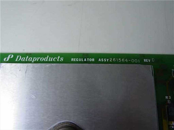 Dataproducts Regulator Assy 261564-001 Rev C — close-up of PCB silkscreen label showing model number and revision