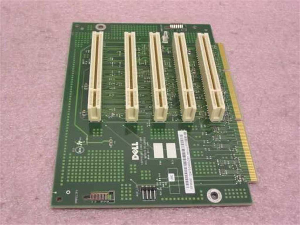 Dell GX110 0001424D PCI Riser Extension Board — angled rear view showing slot connectors and PCB