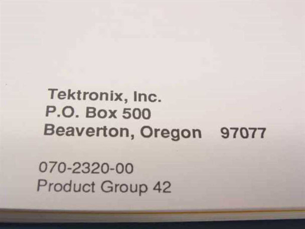 Tektronix 070-1342-01 manual back cover and binding