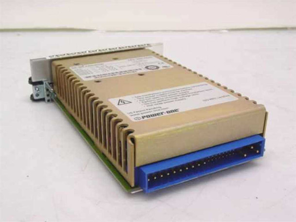Power-One CPD 200-4530 DC-DC converter — top and side view showing finned heatsink housing, blue output connector, and Power-One branding label