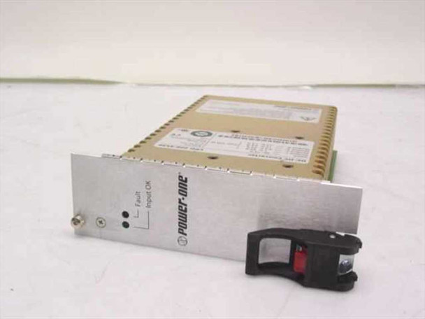 Power-One CPD 200-4530 DC-DC converter plug-in module — front panel view showing Fault and Input OK LED indicators and extraction handle