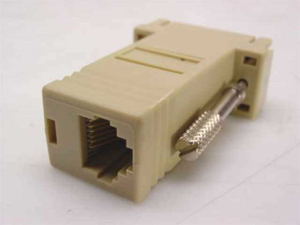 DB9 Male to RJ11 6-Pin Serial Adapter — rear view showing RJ11 6-pin modular female jack