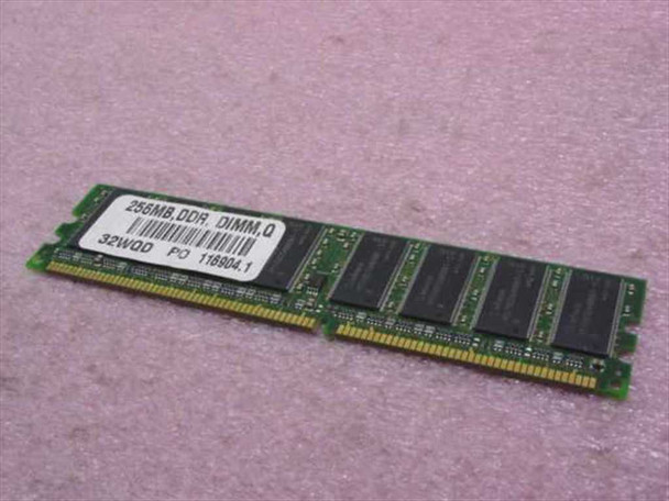 256MB DDR PC3200 DIMM 32WQD memory module – component side with label showing specs