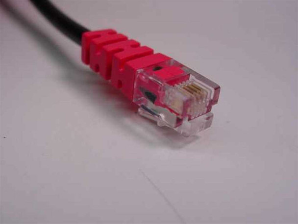 Polycom 20071-001 RJ11 connector close-up showing red boot and clear plug contacts