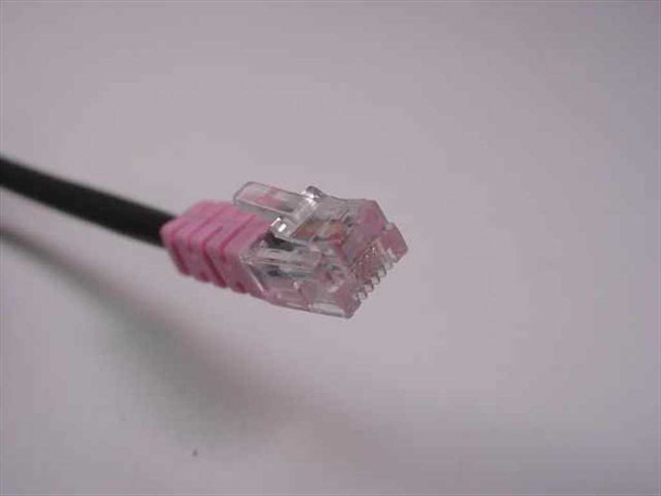 Polycom 2457-08339-001 cable close-up of pink RJ-11 connector end showing clear housing and pink strain relief boot