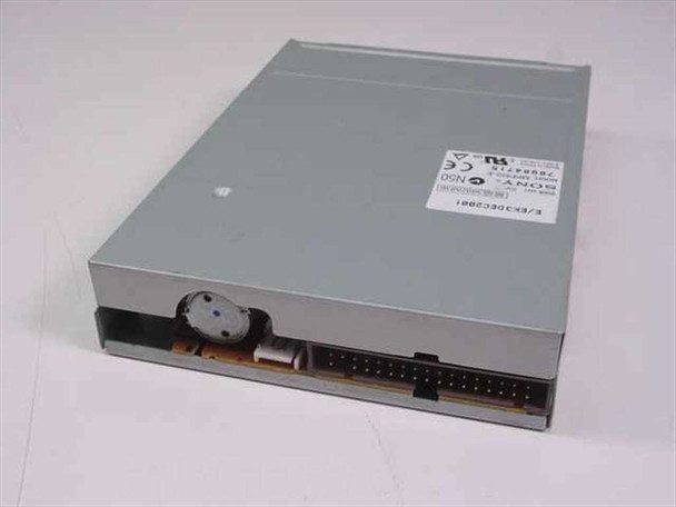 Sony MPF920-E floppy drive – rear and side view showing 34-pin IDC data connector and Sony label