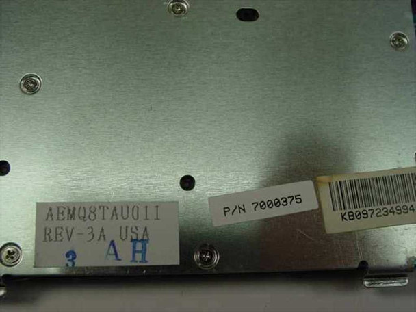 Gateway Solo 2000 keyboard underside label showing P/N 7000375, board ID AEMQ8TAU0II Rev-3A USA, and barcode KB0972349994