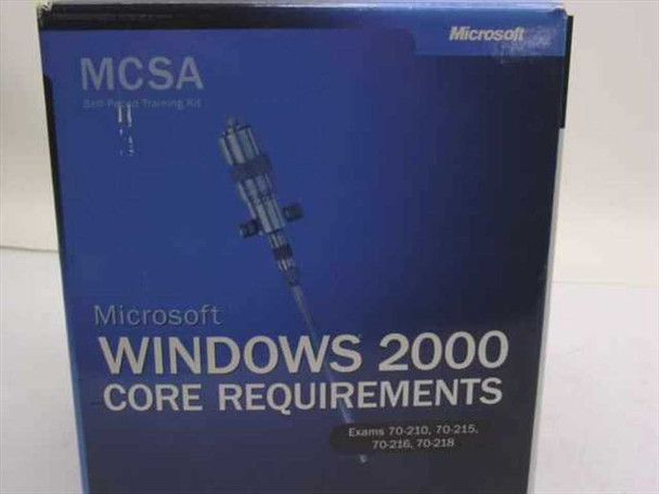 Microsoft MCSA Windows 2000 Core Requirements boxed set — front of box showing MCSA/MCSE branding and Exams 70-210, 70-215, 70-216, 70-218