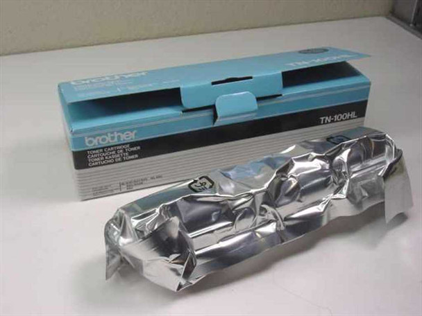 Brother TN-100HL toner cartridge removed from box, still in original silver foil protective wrap