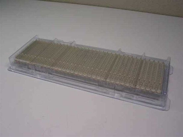 Lot of multiple Tyco 1-145154-2 Standard Edge .050 connectors stored in clear plastic protective carrier tray