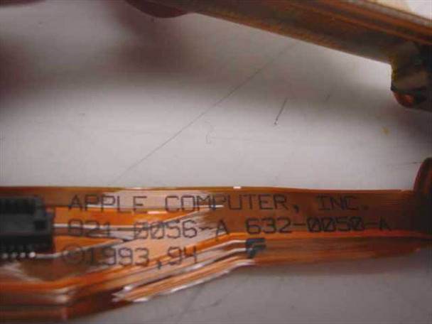 Close-up of Apple Computer Inc. label on 821-0056-A flex cable showing part numbers 821-0056-A and 632-0050-A and date code 1993/94