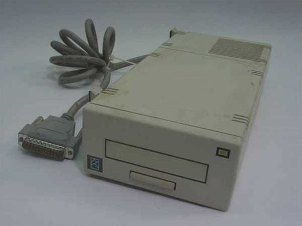 Mountain 01-30523-01 External Tape Drive – front right view showing tape slot, Mountain logo, and included DB25 interface cable