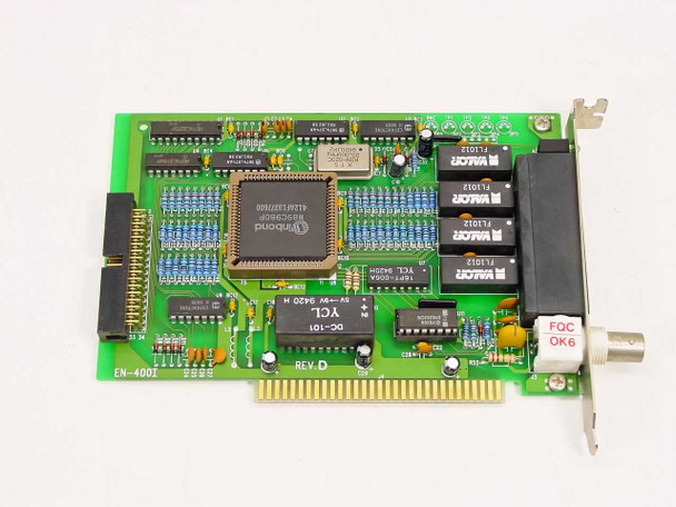 Danpex EN-400I top-side PCB view showing Winbond W89C980P main chip, Rev D marking, YCL and Valor transformers, and FQC OK6 label