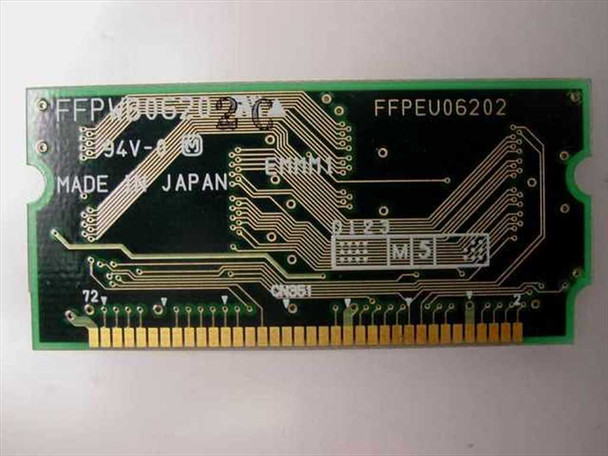 Panasonic FFPWB0620 FFPEU06202 Memory DIMM Module reverse side showing PCB markings Made in Japan and 94V-0 rating