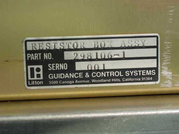 Litton System Litton Guidance and Control Systems Resistor Box Assembly w/Cables 298106-1