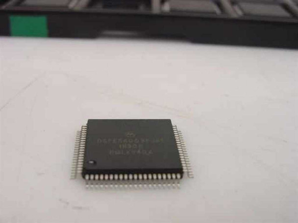 Motorola DSPE56009FJ81 24-bit audio DSP IC chip close-up showing top markings on white surface