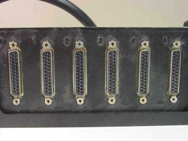 IBM 21F5097 — close view of six DB25 female terminal ports numbered 1 through 6 on breakout block