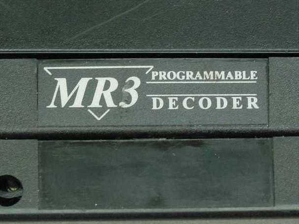 MR3 Programmable Decoder – close-up of product label reading MR3 Programmable Decoder