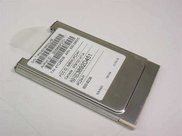 Apple AirPort 630-2883/C wireless card — rear label view showing barcodes, part numbers, FCC ID, and 3892D451 identification markings