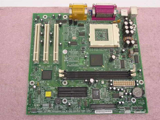 HP Cognac 20000731 mATX Motherboard – top-down view showing DIMM slots, IDE connectors, and PCI expansion slots