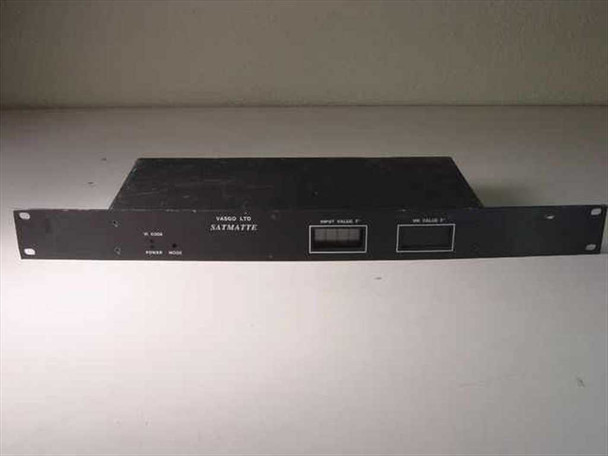 Vasgo LTD Satmatte rackmount satellite processor – front panel view showing dual F° displays and power/mode indicators