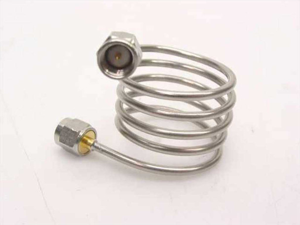 Unbranded Stainless Steel Coiled coaxial with SMA-M - 10" Long Wide Wind