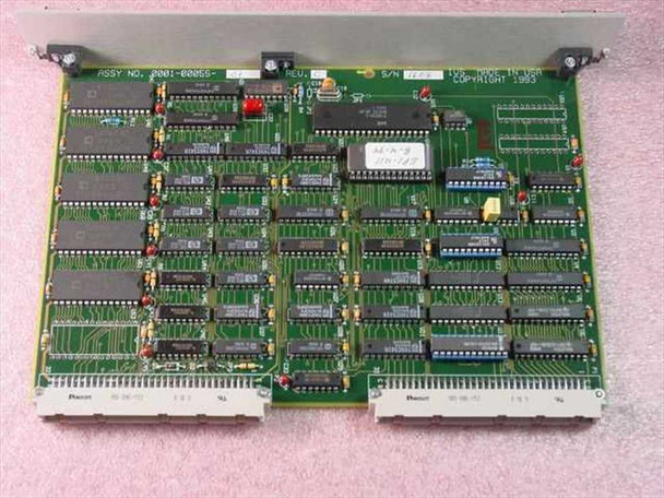 IVS Accuvision 200 0001-00055 ECB Control Board – component side front view showing populated ICs and ASSY NO label